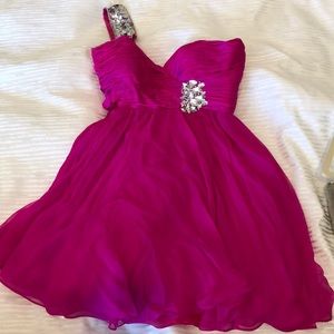 Sherri hill hot pink dress